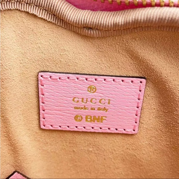 GUCCI RARE❗️ Bananya Pink Heart Mini Pouch Bag Charm Keychain FULL INCLUSION - Picture 8 of 9